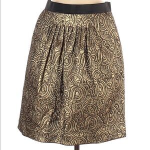 3.1 Phillip Lim Gold Brocade Jacquard Holiday Party Skirt